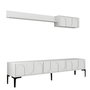 Hanah Home Lyon 2 Mueble de TV Blanco y Negro
